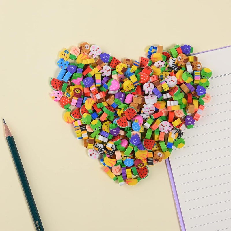 MGTECH 300Pcs Mini Erasers for Kids Bulk, Small Animal Fruit Erasers - Image 5